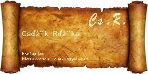Csók Réka névjegykártya
